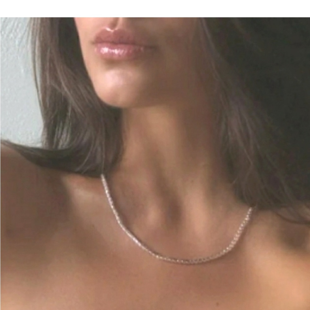 NEW Luv AJ Silver CZ Tennis Necklace